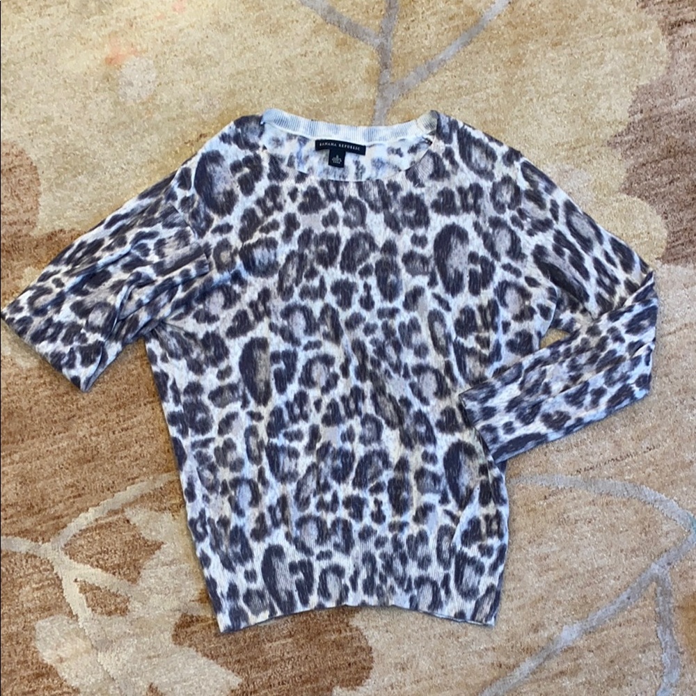 Leopard Print Sweater - image 1